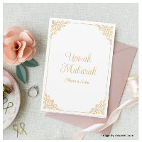 Elegante witte barokke umrah mubarak groet