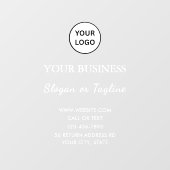 Elegante witte bedrijfsruimte| Aangepaste bedrijfs Raamsticker (Vel)