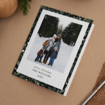 Elegante witte bessen botanische 3 foto kerst