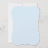 Elegante Witte Blauwe Kant doop uitnodiging (Achterkant)