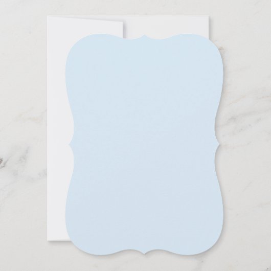 Elegante Witte Blauwe Kant doop uitnodiging (Achterkant)