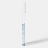 Elegante witte & blauwe marmeren stijlvolle aangep Case-Mate iPhone case (Achterkant / Rechts)