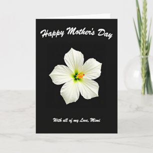 Elegante Witte Bloei Moederkaart Kaart