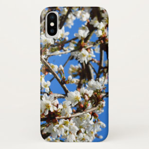 Elegante witte bloeiende lente bloesems Case-Mate iPhone case