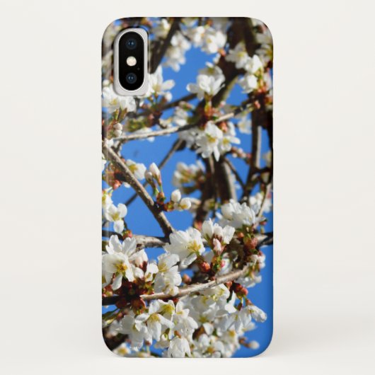 Elegante witte bloeiende lente bloesems Case-Mate iPhone case (Achterkant)