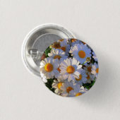 Elegante witte bloem broche ronde button 3,2 cm (Voorkant /achterkant)