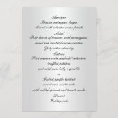 Elegante witte bloem bruiloftsmenu kaart (Achterkant)
