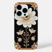 Elegante Witte Bloem Case-Mate iPhone Case (Achterkant)