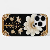 Elegante Witte Bloem Case-Mate iPhone Case (Achterkant (horizontaal))