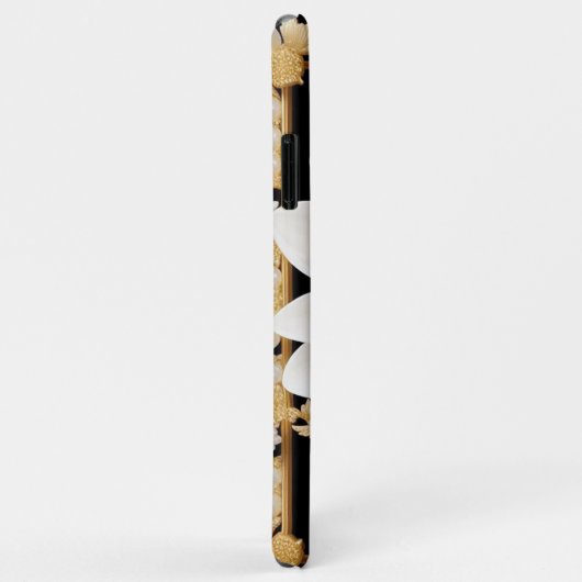 Elegante Witte Bloem Case-Mate iPhone Case (Achterkant/rechts)