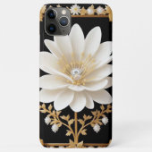 Elegante Witte Bloem Case-Mate iPhone Case (Achterkant)