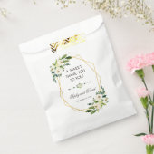 Elegante witte bloem gouden lijst HARTELIJK DANK Bedankzakje (Gezegeld)