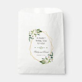 Elegante witte bloem gouden lijst HARTELIJK DANK Bedankzakje