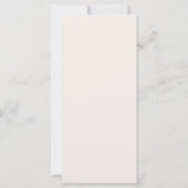 Elegante witte bloem ivoren gouden rand menu (Achterkant)