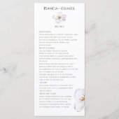 Elegante Witte bloem Lente bloesem Flat Menu (Voorkant)