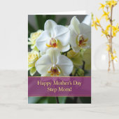 Elegante Witte Bloem Moederdagkaart Kaart (Gele Bloem)