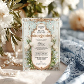 Elegante witte bloem  Pearl Vrijgezellenfeest Kaart