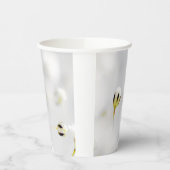 Elegante witte bloem print papieren beker (Links)