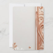 Elegante Witte Bloem Roze Gouden Lijst (Achterkant)