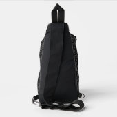 Elegante Witte Bloem Sling Bag (Achterkant)