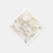 Elegante witte bloemblaadjes bloemenpapier servet (Hoek)