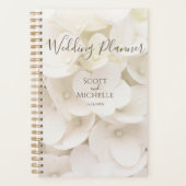 Elegante witte bloemblaadjes bloemplanner planner (Voorkant)