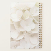 Elegante witte bloemblaadjes bloemplanner planner (Achterkant)