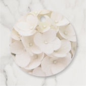 Elegante witte bloemblaadjes Floral Gift Label (Achterkant)
