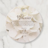 Elegante witte bloemblaadjes Floral Gift Label (Voorkant)
