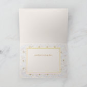 Elegante witte bloemen bedankkaart voor bruidsmeis (Binnen)