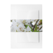 Elegante witte bloemen bloesem foto uitnodigingen wikkel (Voorkant Voorbeeld)