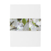 Elegante witte bloemen bloesem foto uitnodigingen wikkel (Achterkant Voorbeeld)