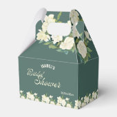 Elegante witte bloemen bruidsfeest cadeau dozen bedankdoosjes (Voorkant Zijde)