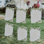 Elegante witte bloemen | Bruiloft Kaart<br><div class="desc">Dit teken kan worden gebruikt om uw gasten alfabetisch of door lijstaantal te organiseren. Voeg meer (of minder) gasten toe door de "pas"knoop aan te klikken. De achtergrondkleur kan ook worden gepersonaliseerd. Voeg uw douanetekst aan dit ontwerp toe door de "Edit this design sjabloon"vakjes op de rechterkant van het punt...</div>
