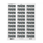 Elegante witte bloemen bruiloft retour adres label (Full Sheet)