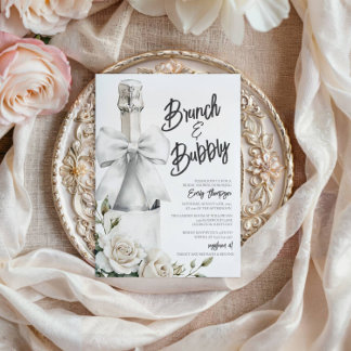 Elegante Witte Bloemen Brunch en Bubbly
