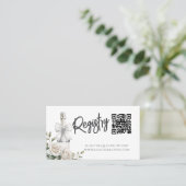 Elegante Witte Bloemen Brunch en Bubbly Visitekaartje (Staand voorkant)