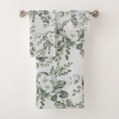 Elegante witte bloemen en groene handdoek (Insitu)