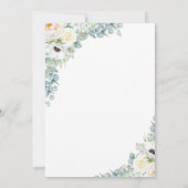 Elegante Witte Bloemen Fine Art Wedding Kaart (Achterkant)