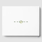 Elegante Witte Bloemen Goud Lijst Wedding Planner Gastenboek (Achterkant)