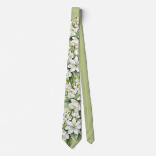 Elegante witte bloemen groene bruidegom bruiloft stropdas