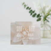 Elegante Witte Bloemen Huwelijkshimmer Save the Da Save The Date (Staand voorkant)