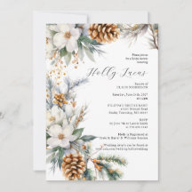 Elegante witte bloemen kerst Vrijgezellenfeest