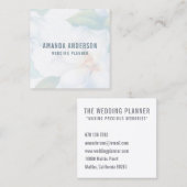 Elegante witte bloemen minimalist | VISITEKAARTJE (Voorkant / Achterkant)