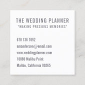 Elegante witte bloemen minimalist | VISITEKAARTJE (Achterkant)