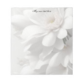 Elegante Witte Bloemen Notitieblok (Voorkant)