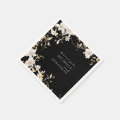 Elegante witte bloemen op zwart bruiloft bijbel ve servet (Hoek)