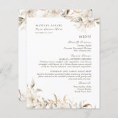 Elegante Witte Bloemen Quinceanera Voedsel Drinken (Voorkant / Achterkant)