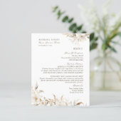 Elegante Witte Bloemen Quinceanera Voedsel Drinken (Staand voorkant)