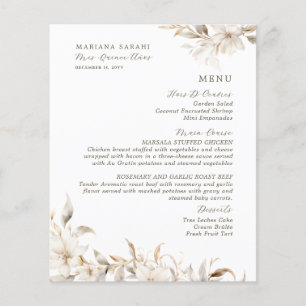 Elegante Witte Bloemen Quinceanera Voedsel Drinken